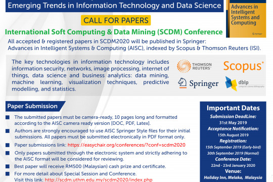 International Soft Computing & Data Mining (SCDM) Conference