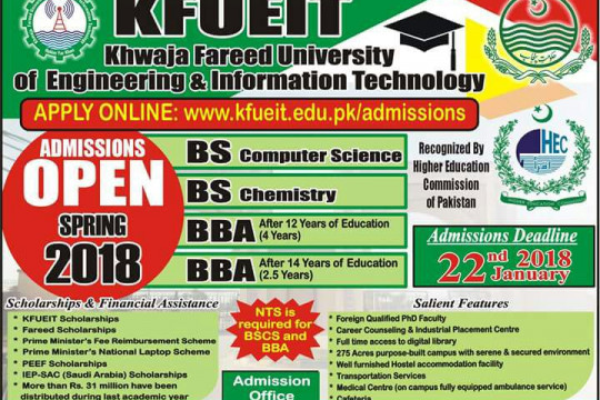 Admissions Open Spring 2018