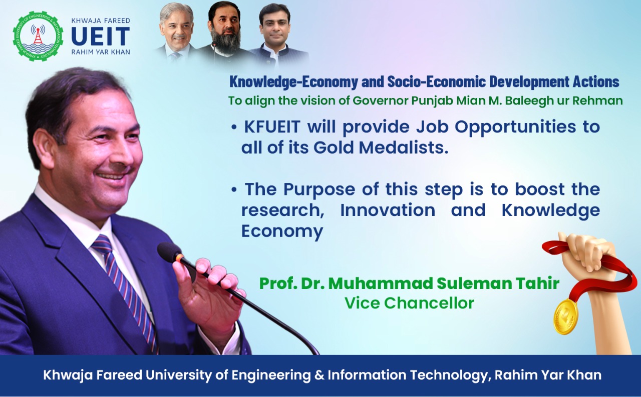 KFUEIT will provide job opportunitiesto all of its gold medalists