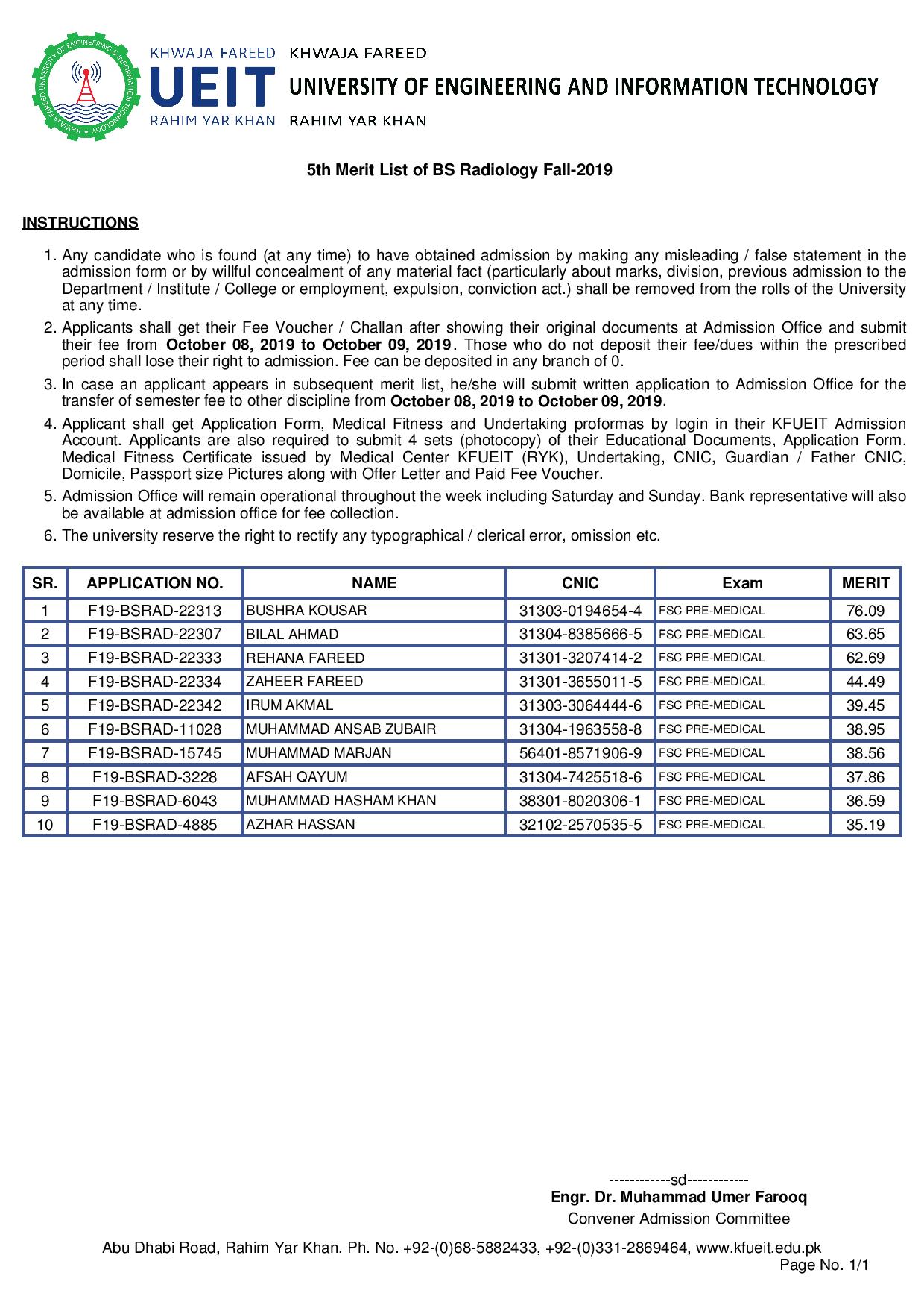 5th Merit List of BS Radiology Fall-2019-page-001