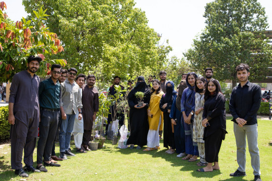 Students from Capital University of Science and Technology (CUST) actively participate in a plantation initiative led by