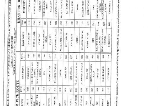 Legacy · Route Plans of Buses w.e.f 09-02-2021