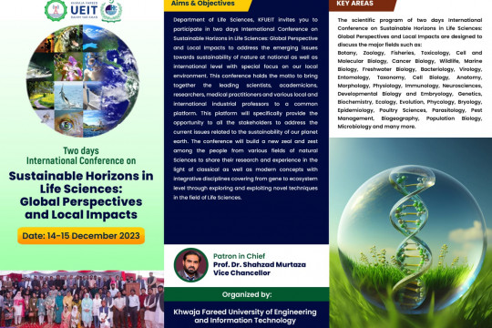 Legacy · Two days International Conference on “Sustainable Horizons in Life Sciences: Global Perspectives and Local...