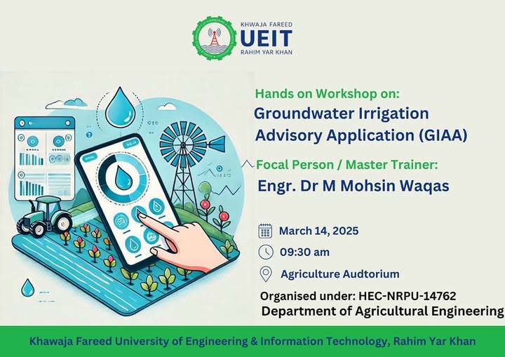 One Day Hands on Training Workshop on "Groundwater Irrigation Advisory Application (GIAA)"