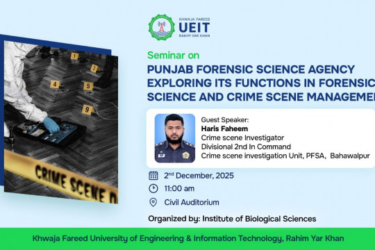 Seminar on the Role of Punjab Forensic Science Agency in Crime Scene Management
