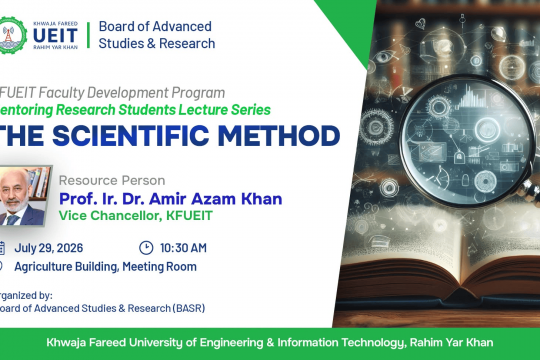 KFUEIT Faculty Development Program - Mentoring Research Students Lecture Series - The Scientific Method