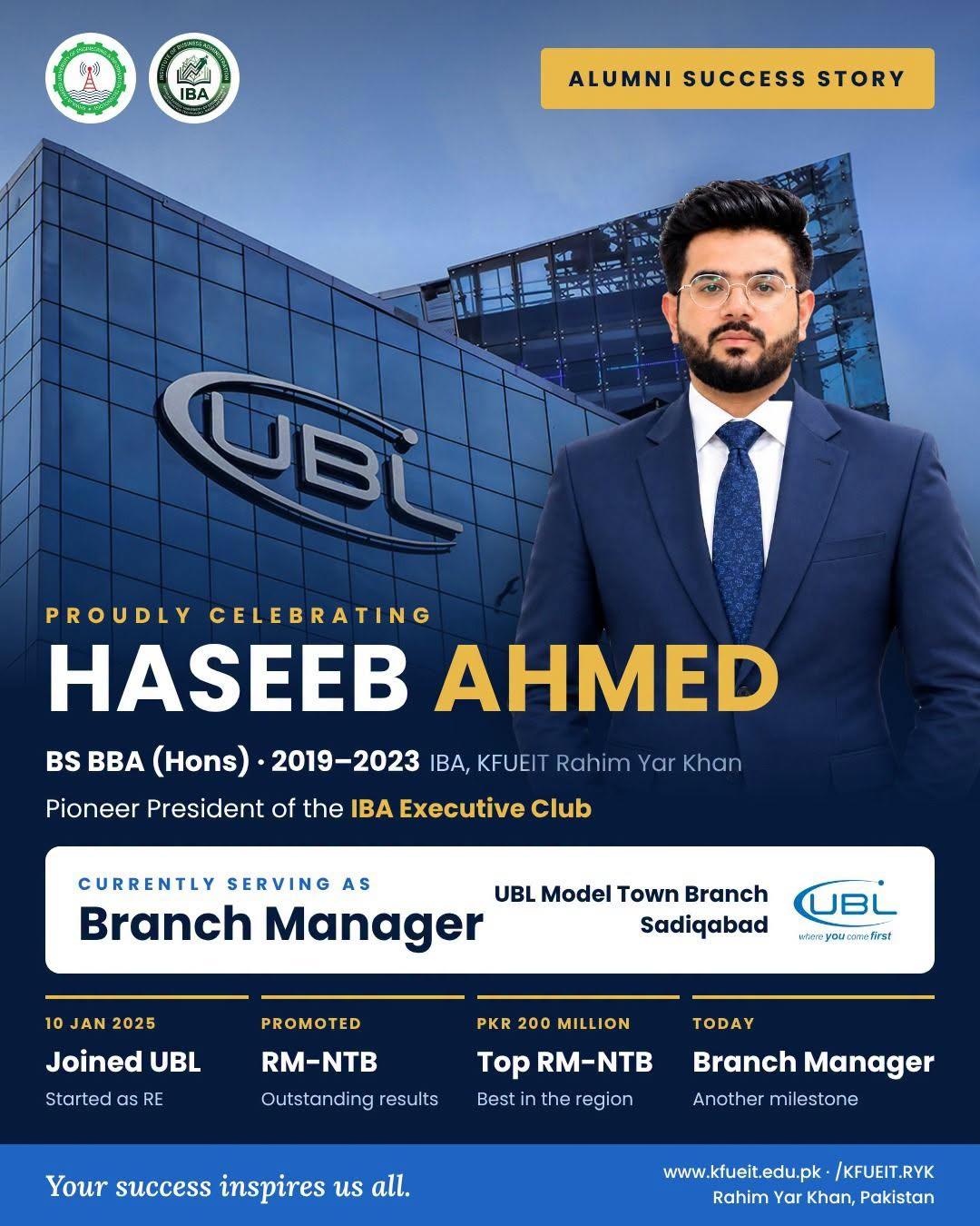 Haseeb Ahmed: alumni success story